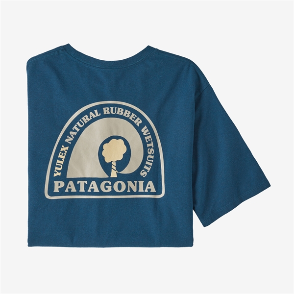 Patagonia Mens Rubber Tree Mark Responsibili T-Shirt - Wavy Blue